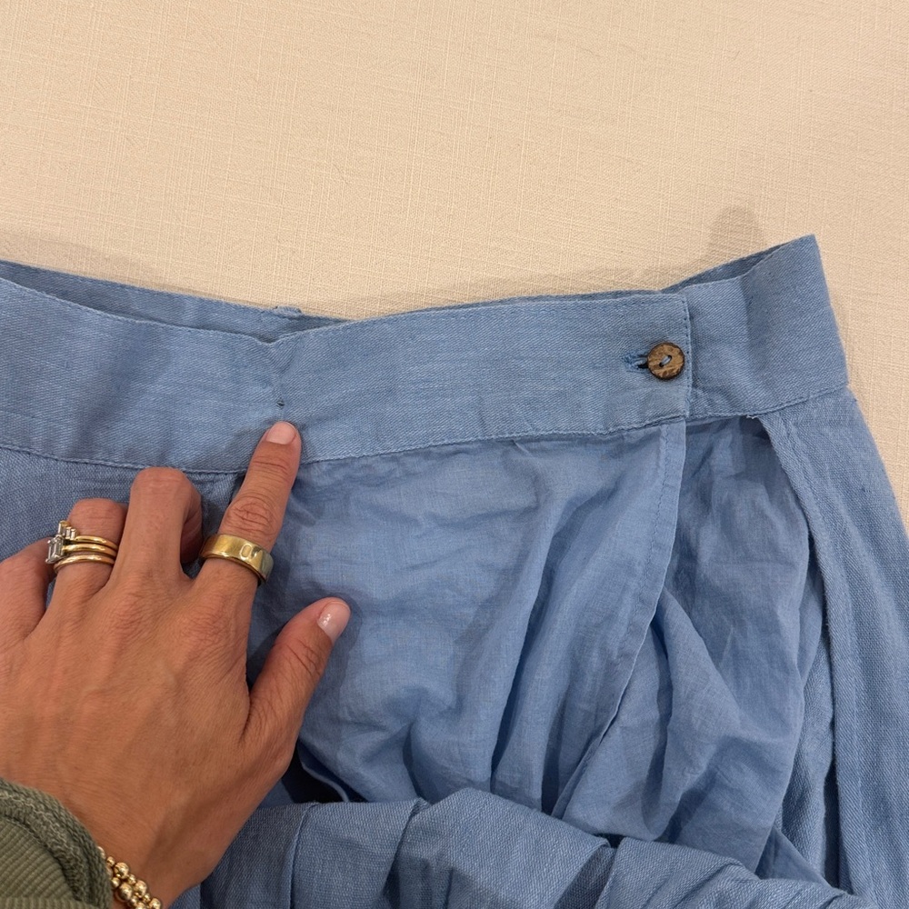 Free People Blue Midi Skirt and Crop top Light Blue Set - Picture 11 of 12